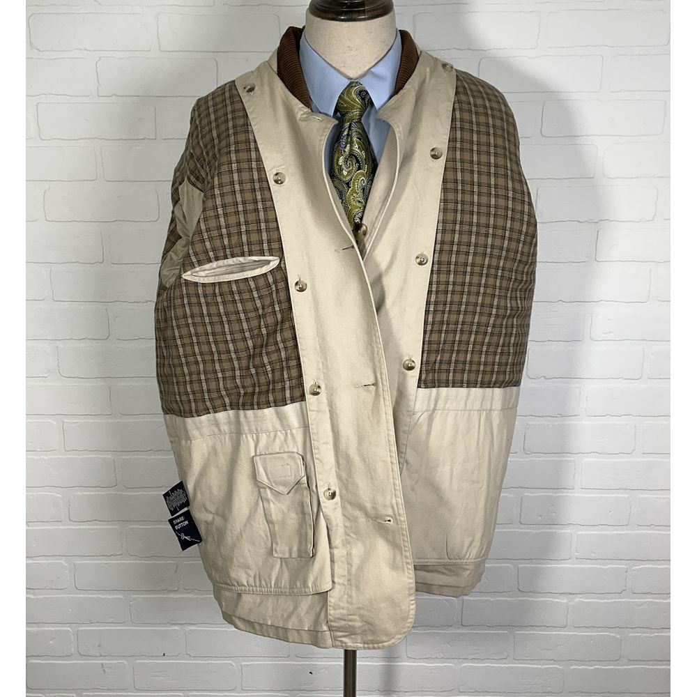 Roundtree‎ Yorke Jacket Men XL Khaki Outdoor Lined Field Corduroy Cotton Coat - Picture 4 of 12